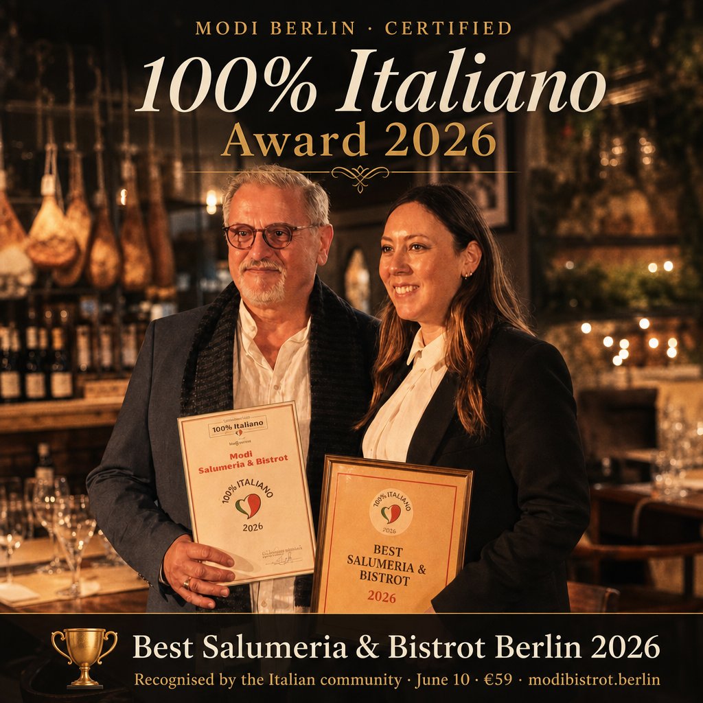 Modi Berlin — 100% Italiano Award 2026, Best Salumeria & Bistrot Berlin
